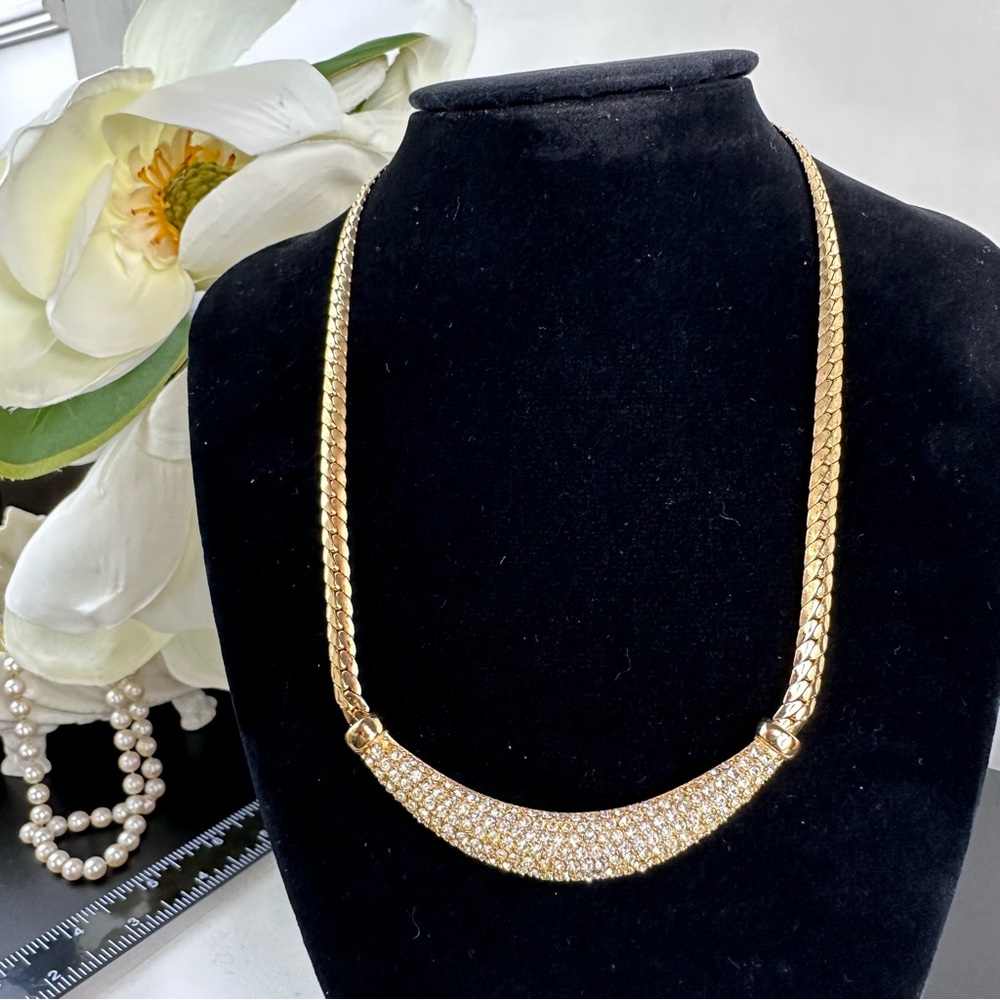NE6 Vintage Christian Dior Crystal choker collar necklace FINAL PRICE